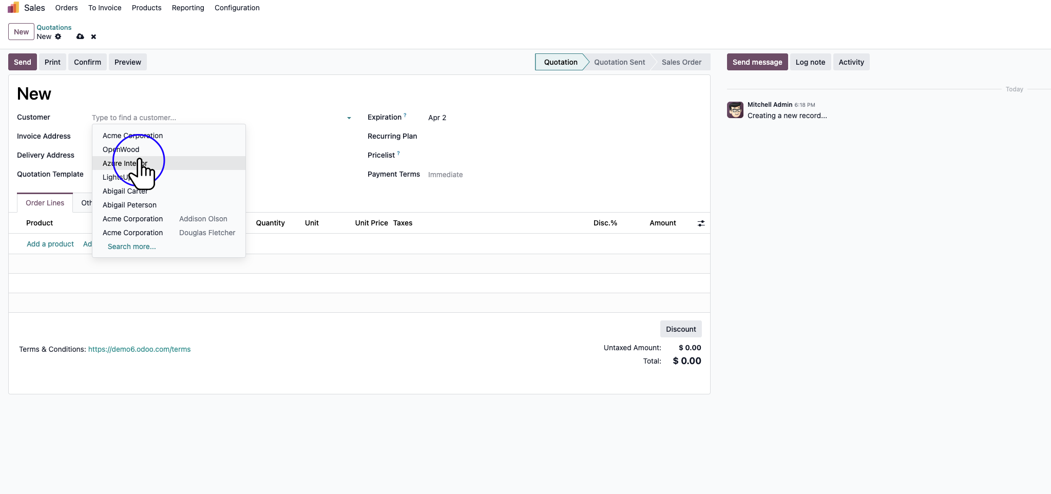 Step 4: Click on the desired customer.