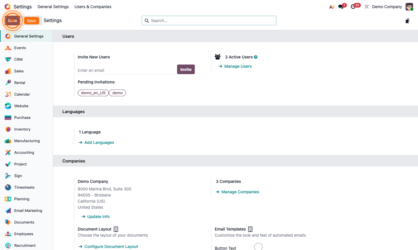 Step 2: Company information section